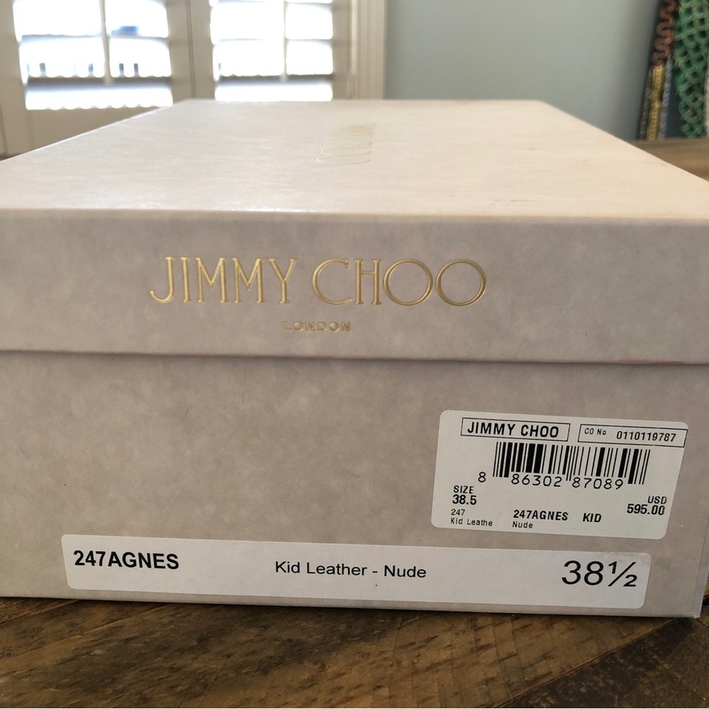 Jimmy Choo Agnes 3.5” nude color pumps worn one time- beautiful - Picture 5 of 13